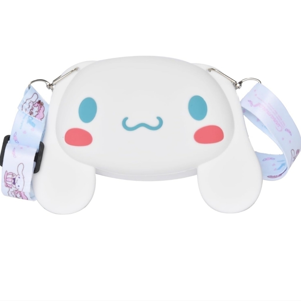Cute White Character Crossbody Bag Kawaii Cinnamon Dog Crossbody Bag with Adjust